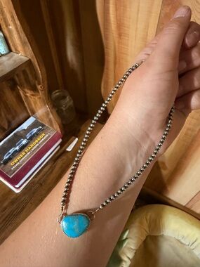 Genuine Turquoise Choker - Women's Jewelry